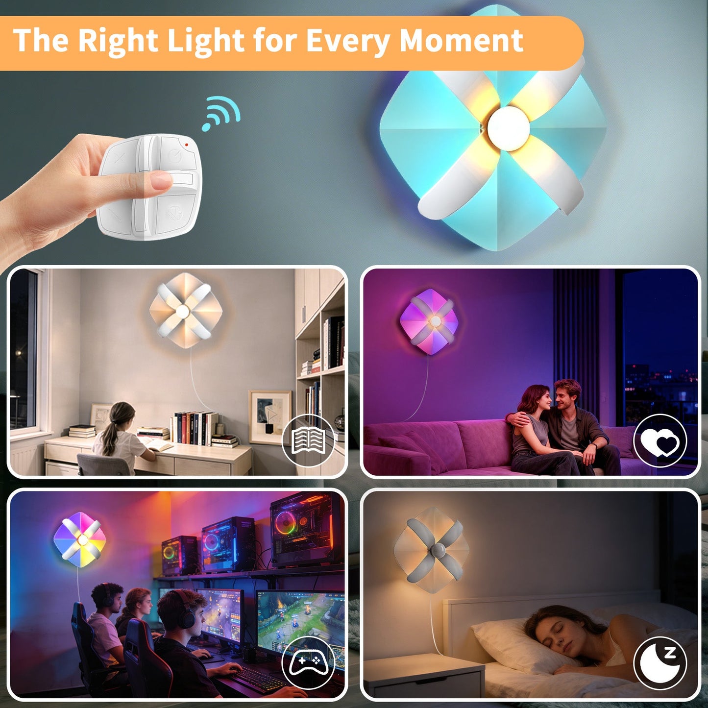 RGB Floral Mood LED Wall Light