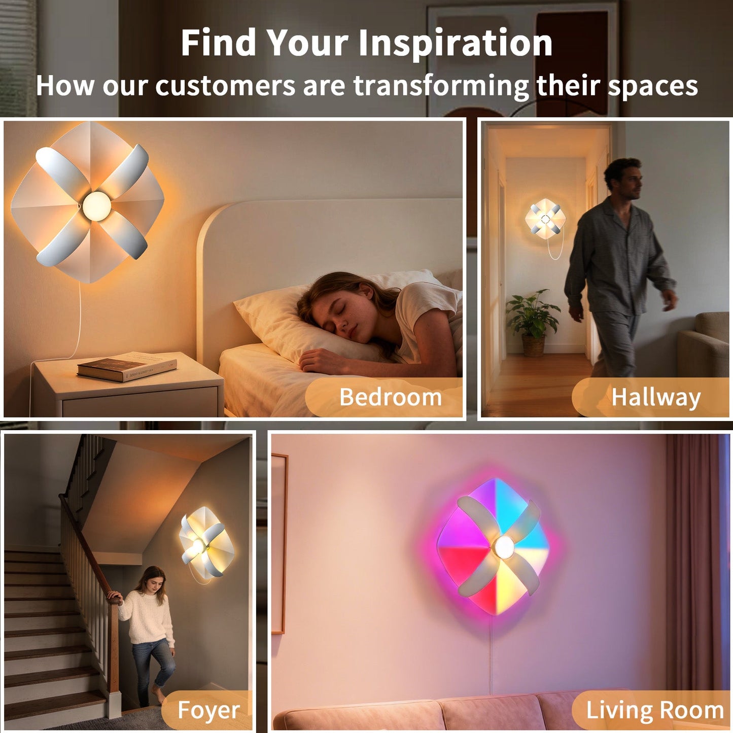RGB Floral Mood LED Wall Light