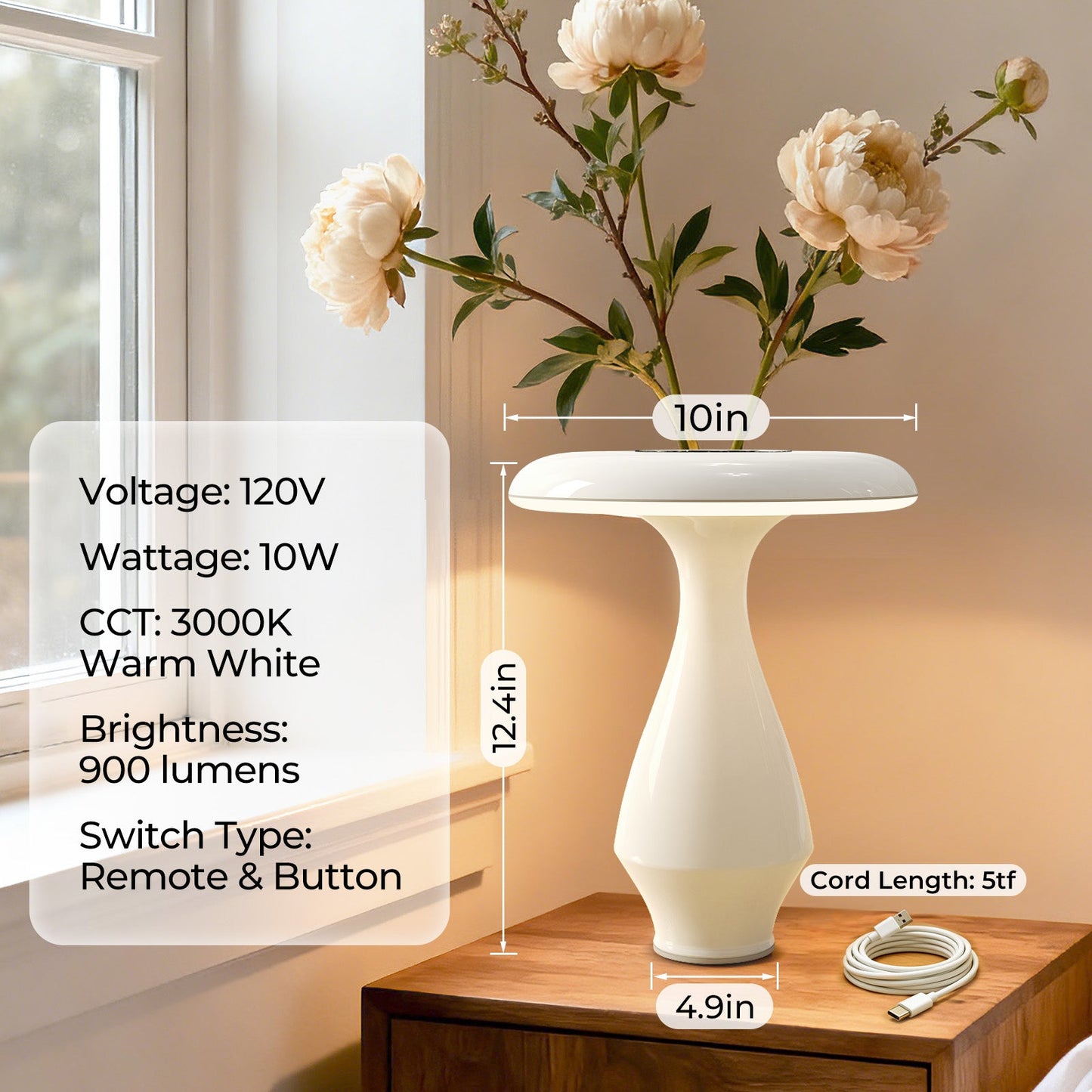 2-in-1 RGB Ceramic Table Lamp
