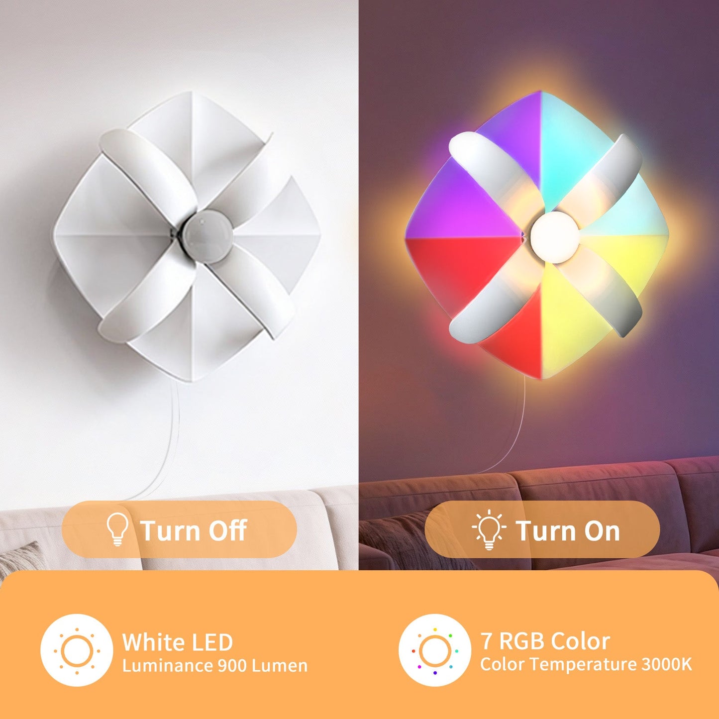 RGB Floral Mood LED Wall Light