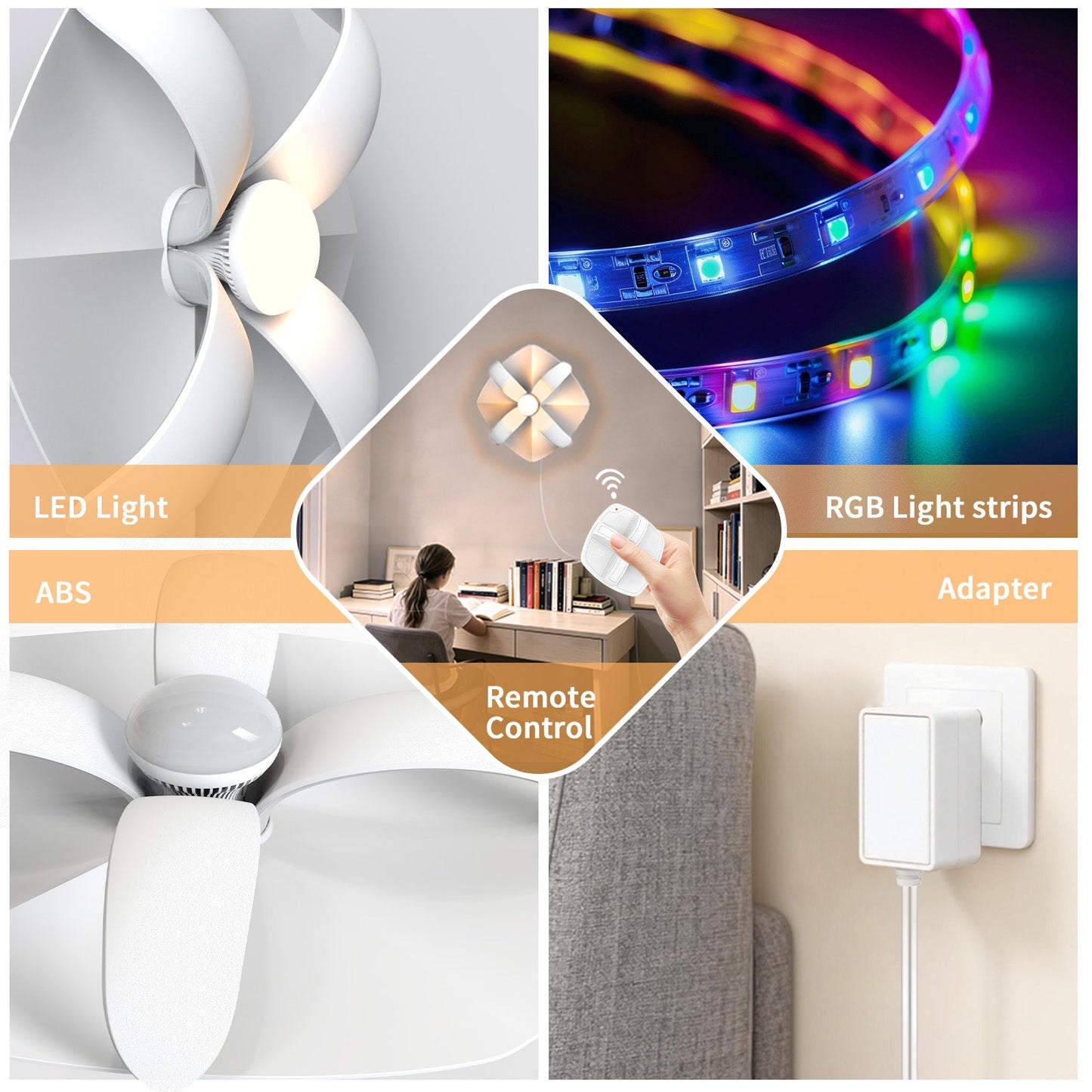 RGB Floral Mood LED Wall Light